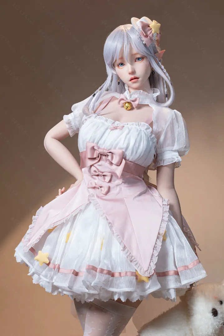 155cm (5ft1) E CUP Lightweight Silicone Sex Doll, Movable Jaw Head Calla
